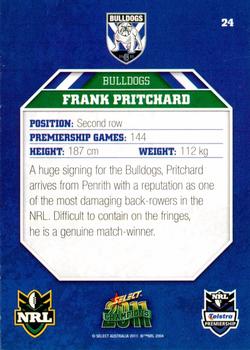 2011 NRL Champions #024 Frank Pritchard Back